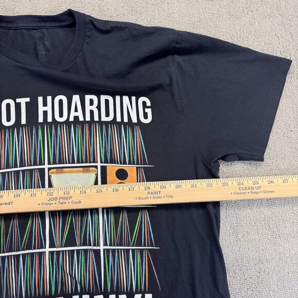 "It's Not Hoarding If It's Vinyl" T-Shirt Men XL Black Cotton Short Sleeve Music - Picture 4 of 6